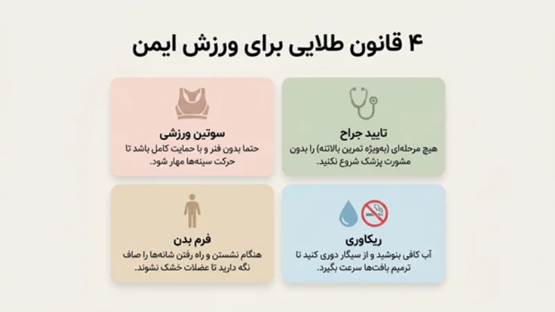 ورزش کردن بعد از عمل ماموپلاستی