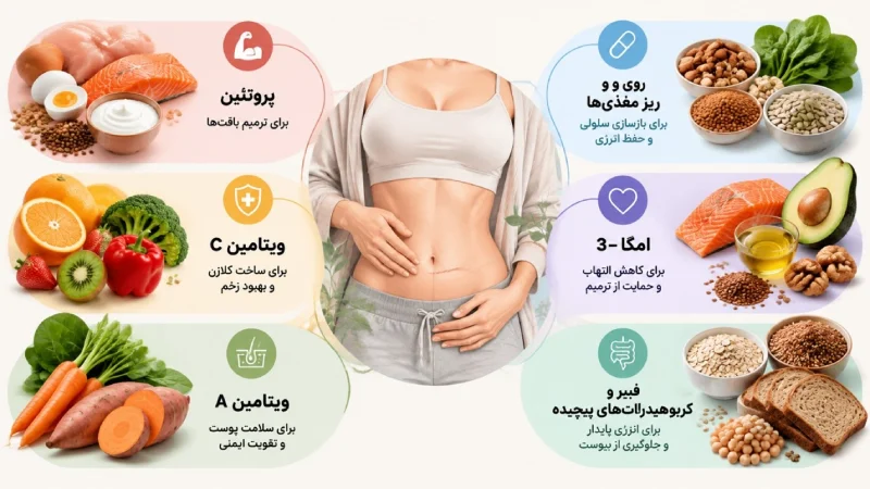 مواد مغذی ضروری در رژیم بعد از ابدومینوپلاستی