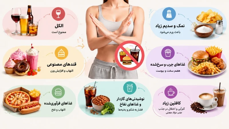 پرهیزهای غذایی در رژیم بعد از ابدومینوپلاستی